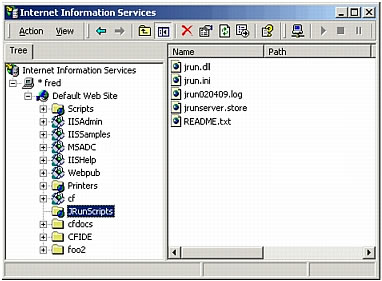 The IIS virtual directory for ColdFusion MX, called JRunScripts